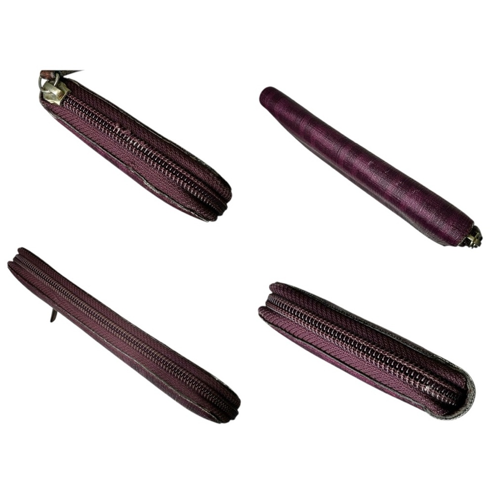 💜Purple Fendi Zucca Zip-around Wallet-interior wear - Picture 4 of 13